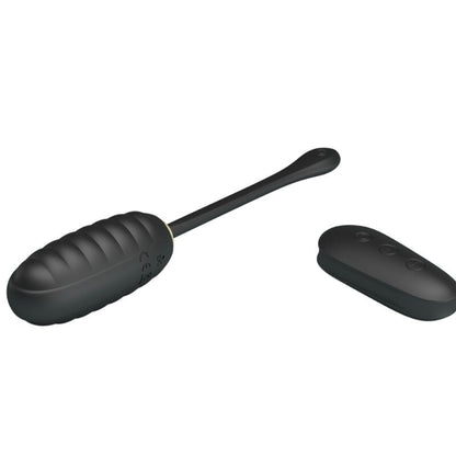 PRETTY LOVE - DOREEN LUXURY VIBRATING EGG RECHARGEABLE BLACK REMOTE CONTROL