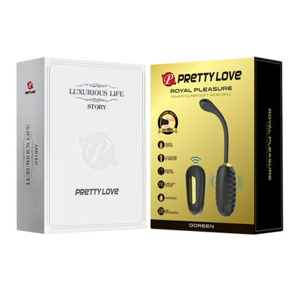 PRETTY LOVE - DOREEN LUXURY VIBRATING EGG RECHARGEABLE BLACK REMOTE CONTROL