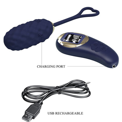 PRETTY LOVE - VIVIAN VIBRATING EGG REMOTE CONTROL BLUE