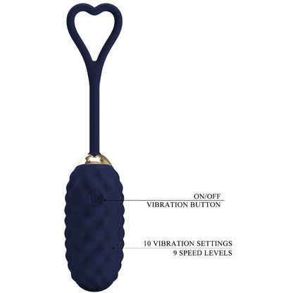 PRETTY LOVE - VIVIAN VIBRATING EGG REMOTE CONTROL BLUE