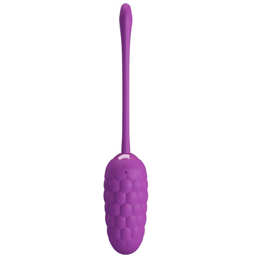PRETTY LOVE - RECHARGEABLE PURPLE MARINE TEXTURED VIBRATING EGG