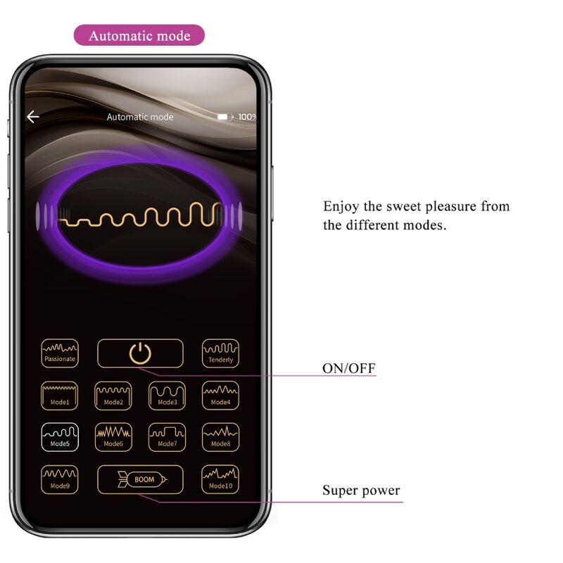 PRETTY LOVE - NYMPH APP-CONTROLLED VIBRATING EGG VIOLET
