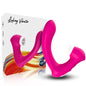ARMONY - SECRETKISS CLITORIS TONGUE STIMULATOR &amp; CURVED VIBRATOR FUCHSIA