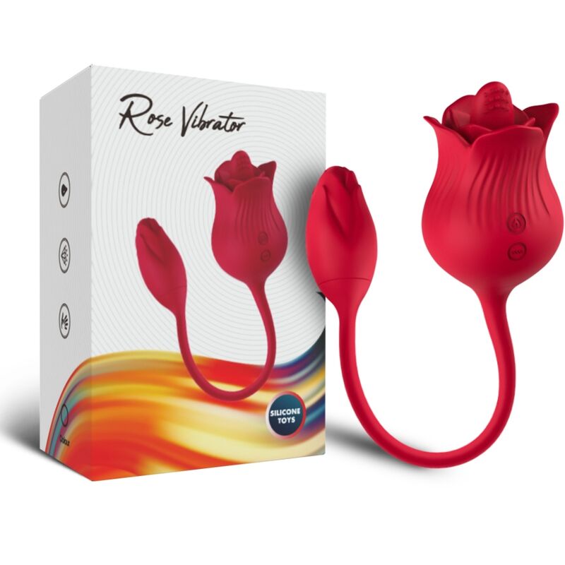 ARMONY - PINK VIBRATING CLITORIS STIMULATOR WITH TAIL 10 MODES RED