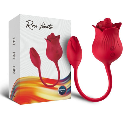 ARMONY - PINK VIBRATING CLITORIS STIMULATOR WITH TAIL 10 MODES RED