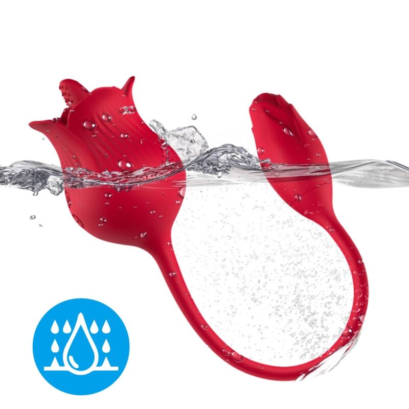 ARMONY - PINK VIBRATING CLITORIS STIMULATOR WITH TAIL 10 MODES RED