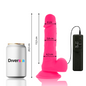 DIVERSIA - PINK VIBRATING FLEXIBLE REALISTIC DILDO 20.5 CM -OR- 4.2 CM