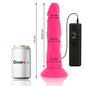 DIVERSIA - PINK VIBRATING FLEXIBLE REALISTIC DILDO 23 CM -OR- 4.3 CM