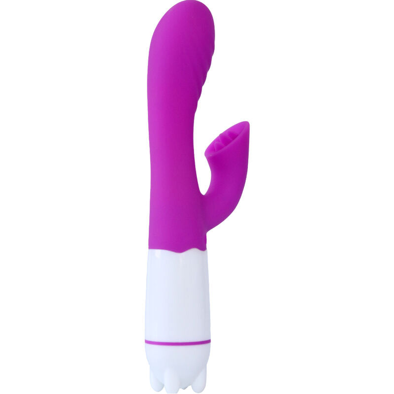 ARMONY - HAPPY VIBRATOR &amp; STIMULATOR WITH RECHARGEABLE TONGUE (VIOLET)