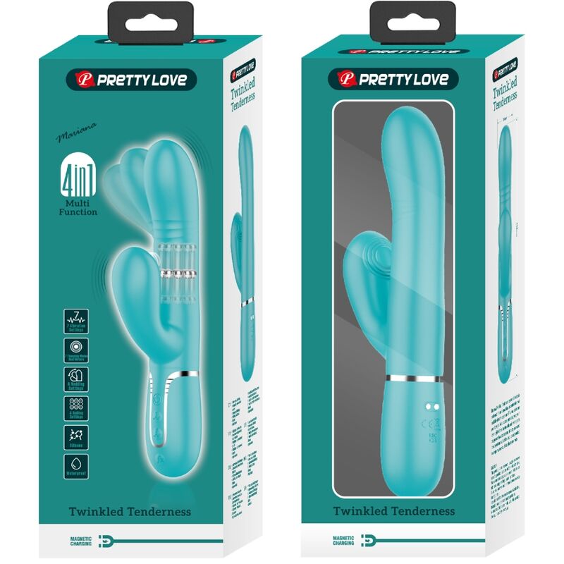 PRETTY LOVE - AQUA GREEN MULTIFUNCTION G-SPOT VIBRATOR