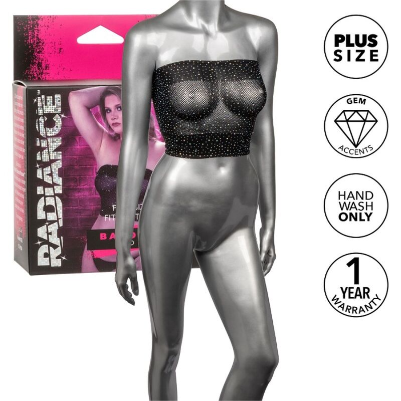 CALEXOTICS - RADIANCE BANDEAU TOP WITH BEADS, PLUS SIZE