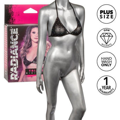 CALEXOTICS - RADIANCE RHINESTONE TRIANGLE BIKINI TOP PLUS SIZE