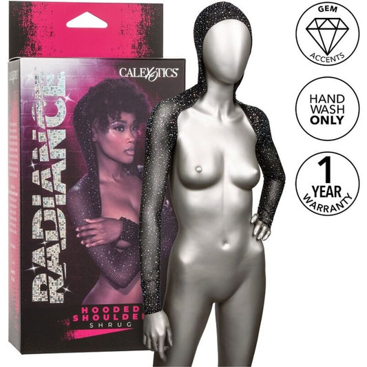 CALEXOTICS - RADIANCE HOODED SHRUG WITH RHINESTONE