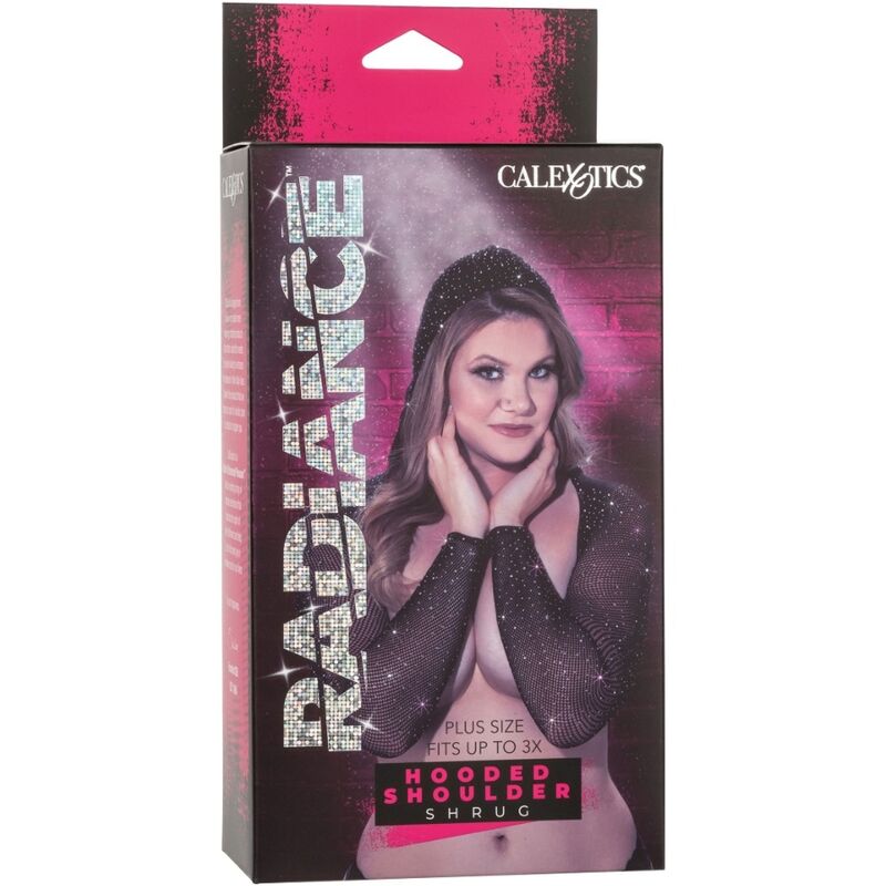 CALEXOTICS - RADIANCE Rhinestone Hooded Shrug Plus Size