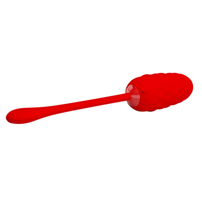 PRETTY LOVE - RECHARGEABLE MARINE TEXTURED VIBRATING EGG RED