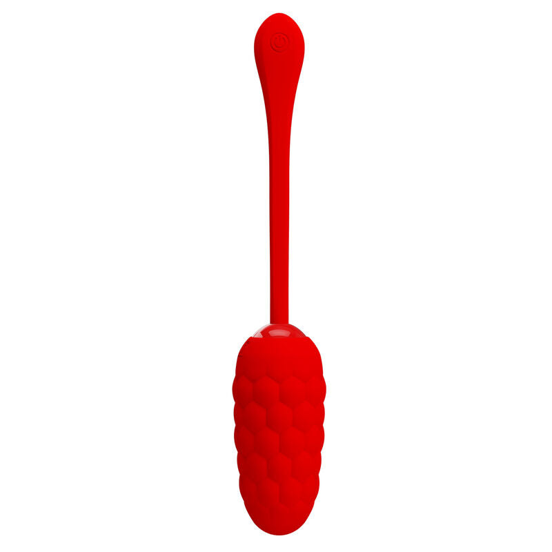 PRETTY LOVE - RECHARGEABLE MARINE TEXTURED VIBRATING EGG RED