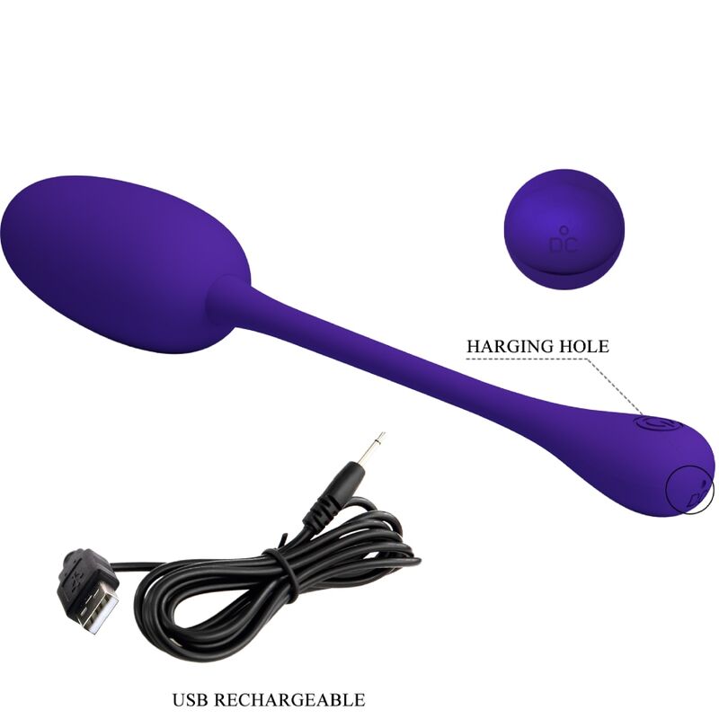 PRETTY LOVE - KNUCKER LILAC RECHARGEABLE VIBRATING EGG