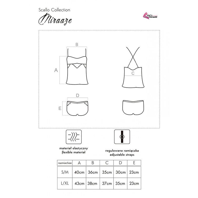 LIVCO CORSETTI FASHION - MIRAAZE LC 90567 T-SHIRT + SHORTS BLACK