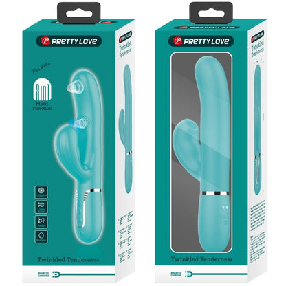 PRETTY LOVE - PERLITA 3-IN-1 MULTIFUNCTIONAL G-SPOT VIBRATOR AQUA GREEN