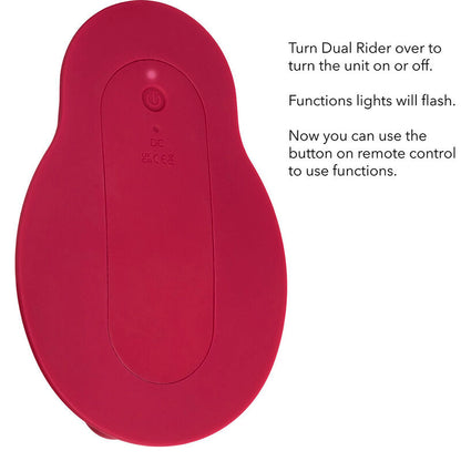 CALEXOTICS - RIDER DOUBLE MOTOR MASSAGER REMOTE CONTROL RED