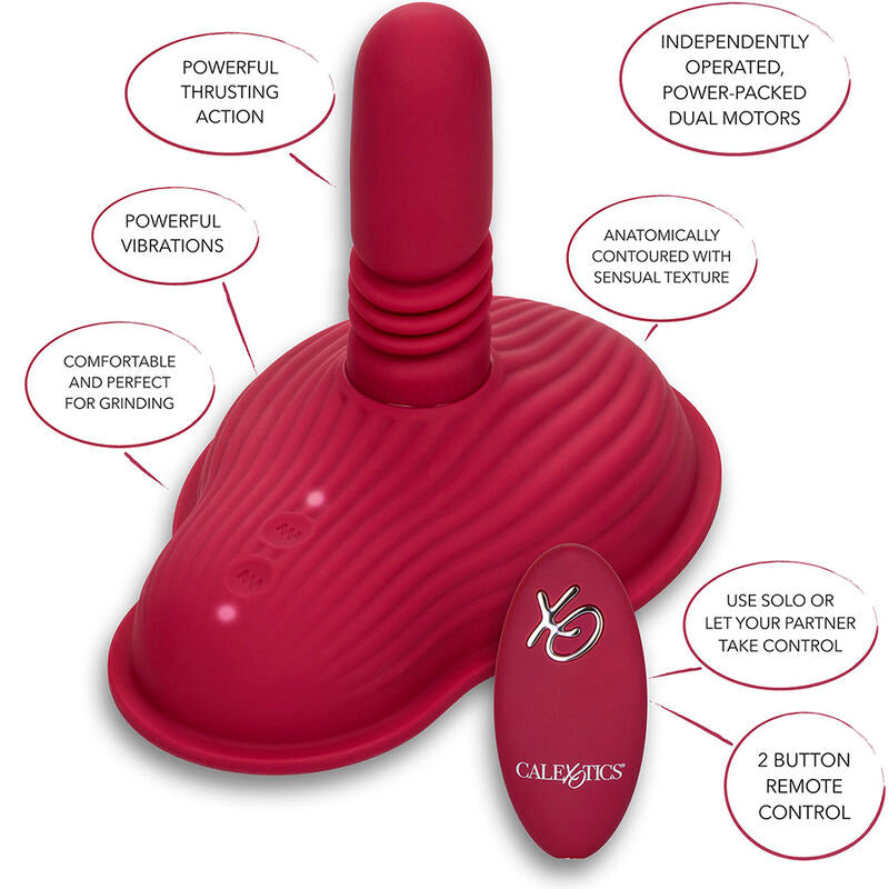 CALEXOTICS - RIDER DOUBLE MOTOR MASSAGER REMOTE CONTROL RED