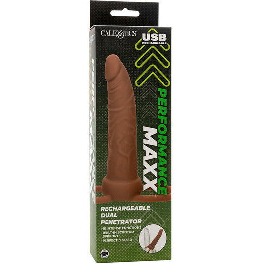 CALEXOTICS - PERFORMANCE MAXX DOUBLE RECHARGEABLE PENETRATOR FOR DARK SKIN