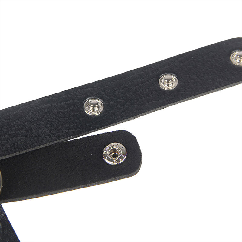 SUBBLIME - CHAIN ​​CHEST HARNESS BLACK LEATHER ONE SIZE