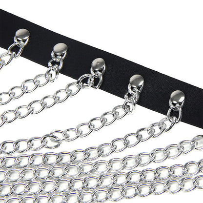 SUBBLIME - CHEST HARNESS LARGE RING CHAINS ONE SIZE