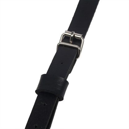SUBBLIME - BLACK LEATHER RING CHEST HARNESS ONE SIZE