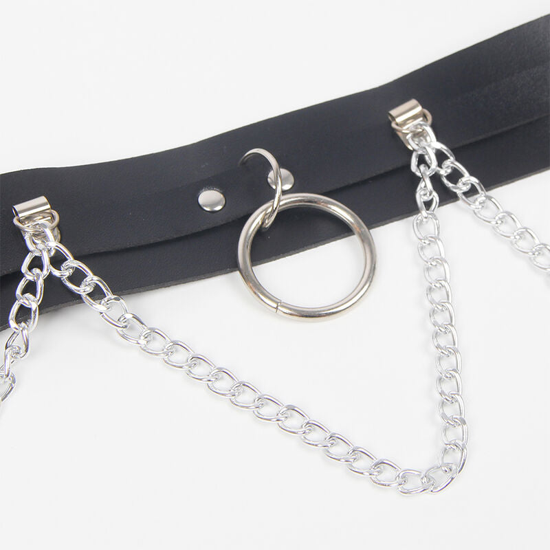 SUBBLIME - HARNESS BELT AND GARTER DETAIL RINGS AND CHAIN ​​ONE SIZE