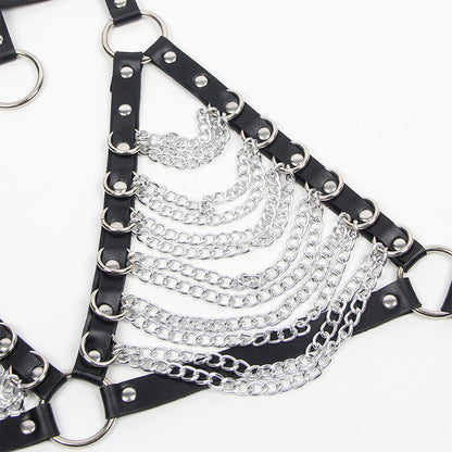 SUBBLIME - HARNESS BRA AND CHAIN ​​COLLAR ONE SIZE