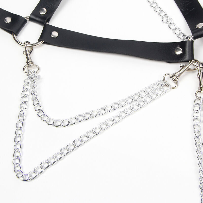 SUBBLIME - CHAIN ​​DETAIL HARNESS BRA ONE SIZE