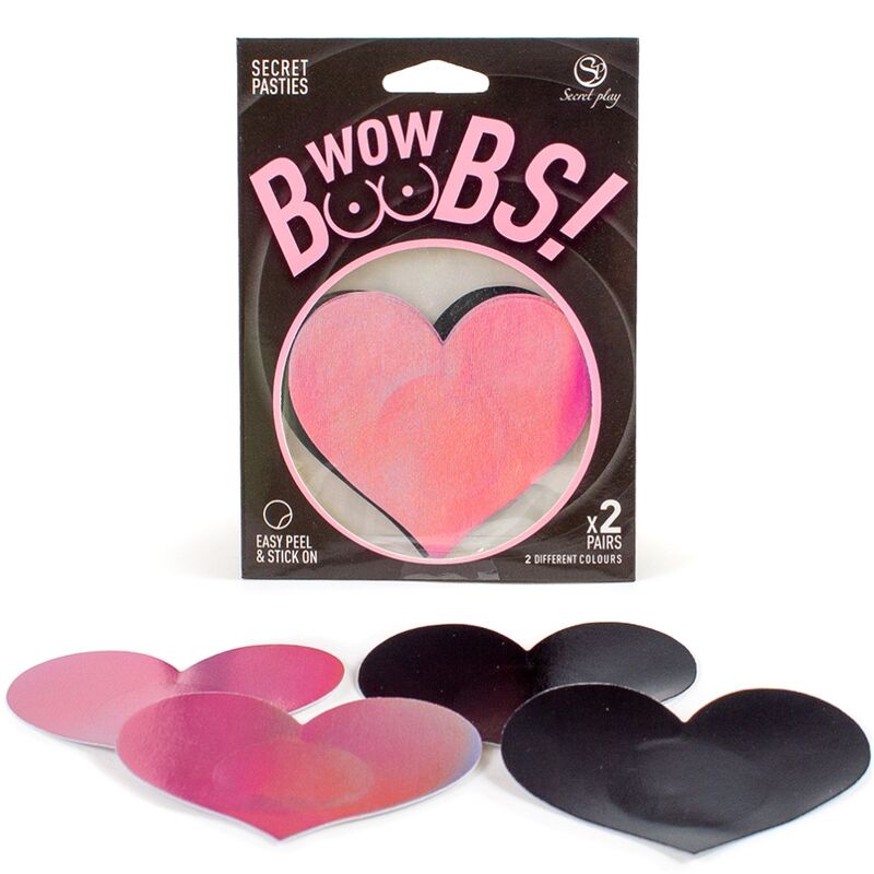 SECRET PLAY - WOW BOOBS! HEART-SHAPED NIPPLE COVERS