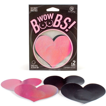 SECRET PLAY - WOW BOOBS! HEART-SHAPED NIPPLE COVERS