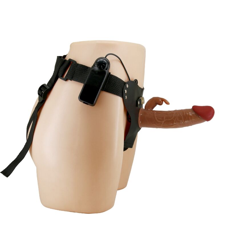PRETTY LOVE - MARION HARNESS UNIVERSAL BRIEFS WITH VIBRATING DILDO 19 CM MULATTO