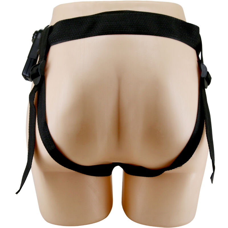 PRETTY LOVE - STARKS HARNESS BRIEFS MULTI-SPEED VIBRATION DILDO 17.5 CM MULATTO