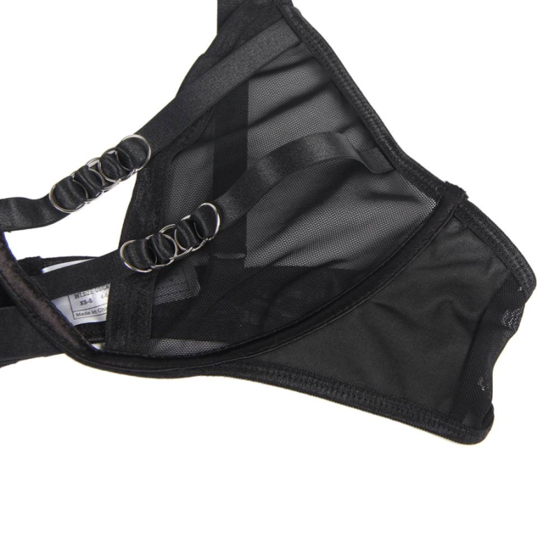 SUBBLIME - TWO-PIECE SHEER AND STRAPS BRA SET S/M