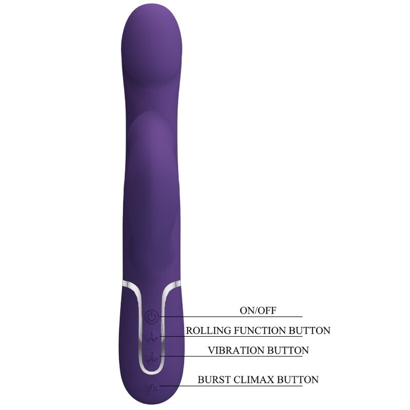 PRETTY LOVE - ZALIN 4-IN-1 PURPLE RABBIT PEARL VIBRATOR