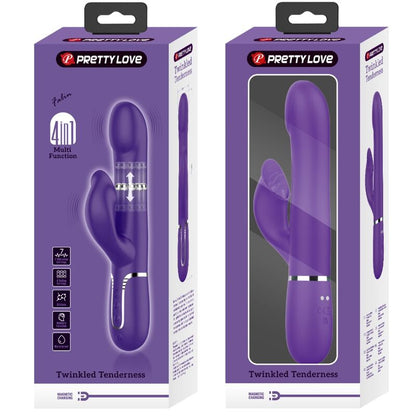 PRETTY LOVE - ZALIN 4-IN-1 PURPLE RABBIT PEARL VIBRATOR