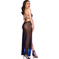CHILIROSE - CR 4707 LONG BABYDOLL &amp; BLACK THONG S