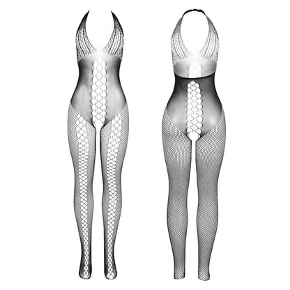SUBBLIME - 951832 BODYSTOCKING OPEN BACK AND CRISS-CROSS DETAILS BLACK ONE SIZE