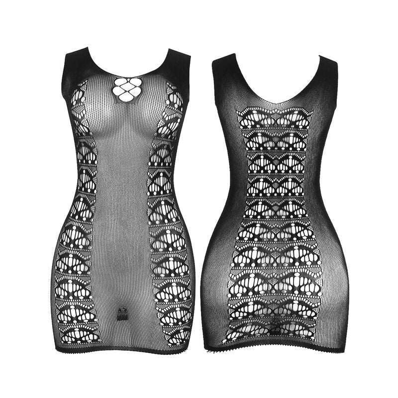 SUBBLIME - 952167 BLACK ELASTIC SHORT FISHNET DRESS ONE SIZE