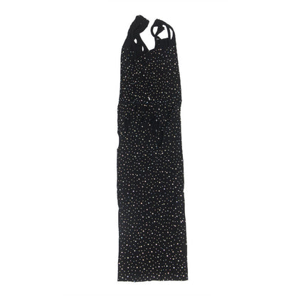 SUBBLIME - 952198 BLACK FISHNET DRESS WITH SPARKLING DIAMONDS ONE SIZE