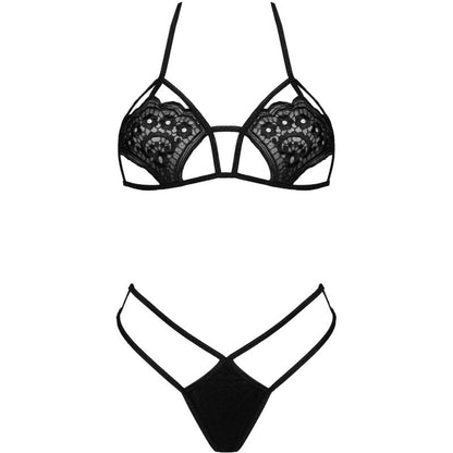 LIVCO CORSETTI FASHION - JIMENA LC 20216 BLACK BRA + THONG ONE SIZE