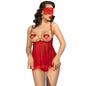 CHILIROSE - CR 4715 FOUR-PIECE BABYDOLL SET BLACK S