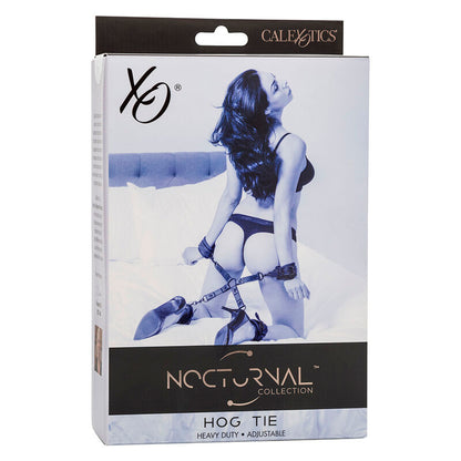CALEXOTICS - NOCTURNAL CONNECTOR HOG TIE ADJUSTABLE BLACK LEATHER
