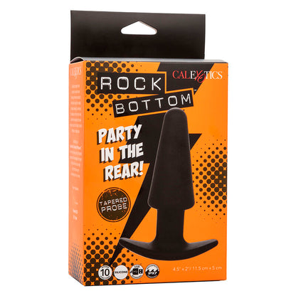 CALEXOTICS - ROCK BOTTOM CONICAL ANAL PLUG 10 VIBRATIONS BLACK SILICONE