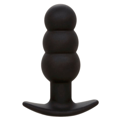 CALEXOTICS - ROCK BOTTOM ANAL PLUG WITH BEADS 10 VIBRATIONS BLACK SILICONE