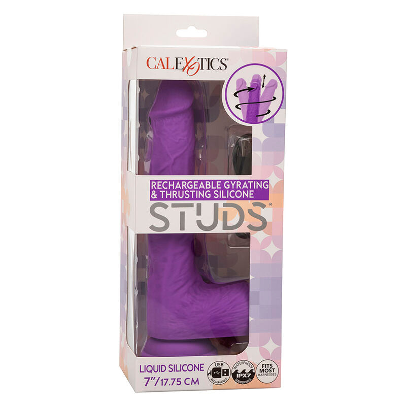 CALEXOTICS - STUDS RECHARGEABLE AND ROTATING VIBRATOR 10 VIBRATIONS VIOLET