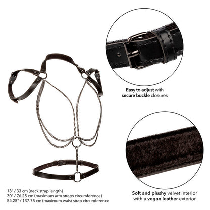 CALEXOTICS - EUPHORIA PREMIUM MULTI-CHAIN ​​HALT HARNESS PLUS SIZE